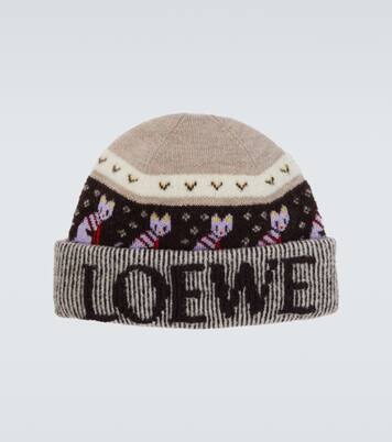 x Louis Wain – Bonnet en laine mélangée | Loewe