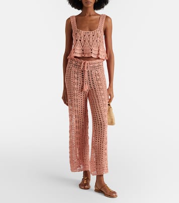 Cropped-Top Cotillion aus Häkelstrick | Anna Kosturova