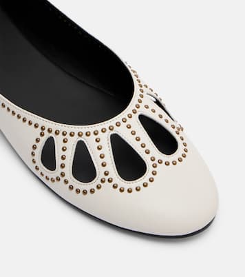 Bloris studded cutout leather ballet flats | Isabel Marant
