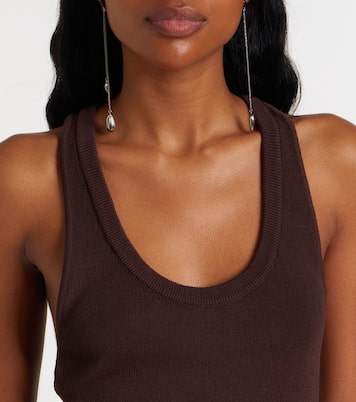 Vestido corto acanalado de crepé | Lemaire