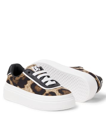 DG leopard-print platform sneakers | Dolce&Gabbana Kids
