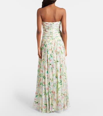 Draped floral caped gown | Là Fuori