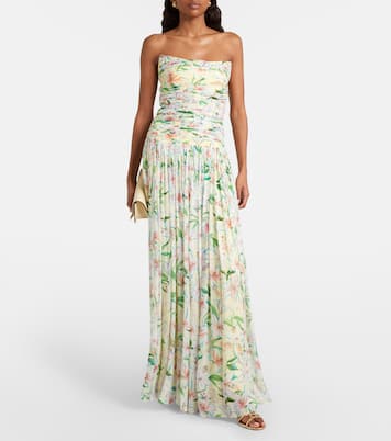 Draped floral caped gown | Là Fuori