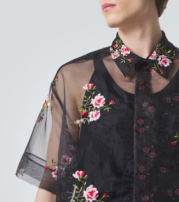 Floral sheer organza shirt | Simone Rocha