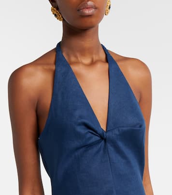Caela halterneck linen maxi dress | SIR