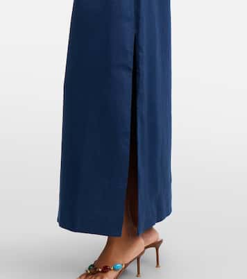 Caela halterneck linen maxi dress | SIR