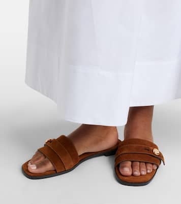 Pantoletten Romy aus Veloursleder | Tory Burch