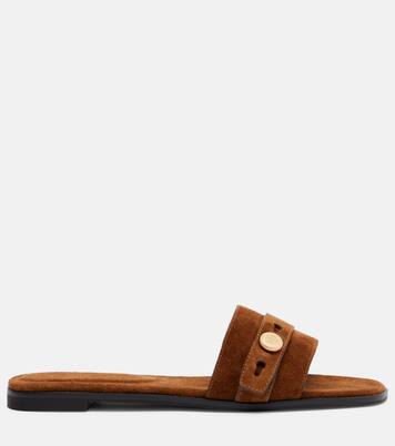 Pantoletten Romy aus Veloursleder | Tory Burch