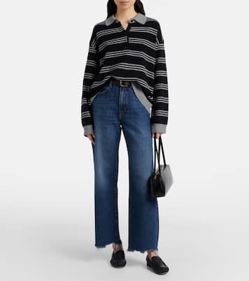 Bow frayed barrel-leg jeans | Frame