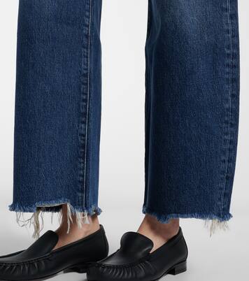 Bow frayed barrel-leg jeans | Frame