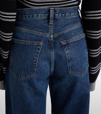 Bow frayed barrel-leg jeans | Frame
