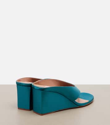 Wedge-Sandalen Cube aus Satin | Alaïa