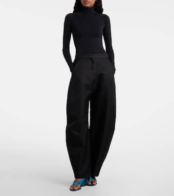 Wedge-Sandalen Cube aus Satin | Alaïa