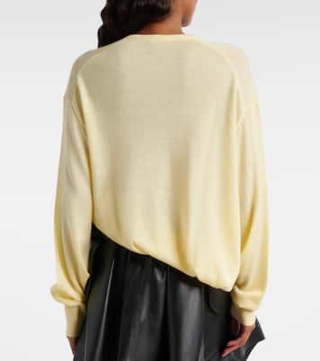 Pull Double L asymétrique en laine | Loewe