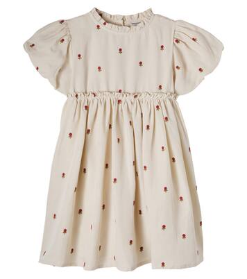 Camilla embroidered ruffled dress | Donsje