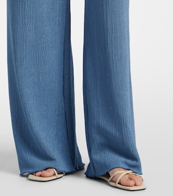 Mika seersucker wide-leg pants | Jade Swim