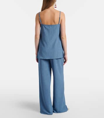 Mika seersucker wide-leg pants | Jade Swim