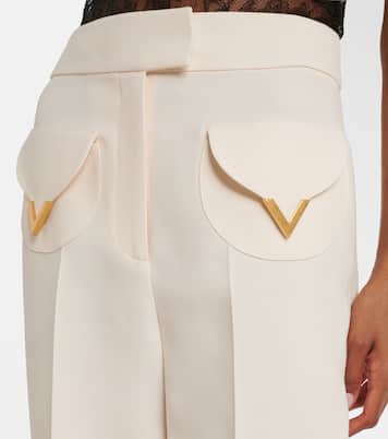 Weite Hose VGold aus Crepe Couture | Valentino