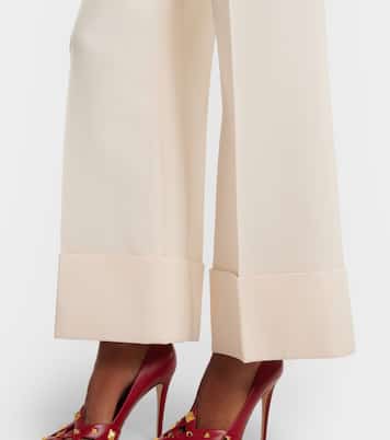 Weite Hose VGold aus Crepe Couture | Valentino