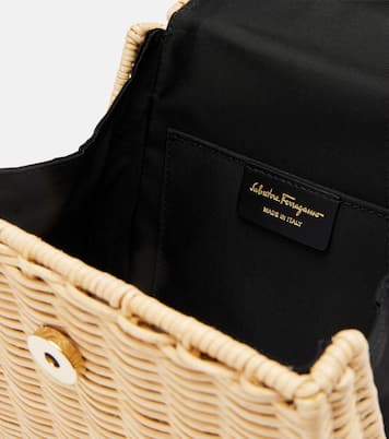 Small wicker top-handle bag | Ferragamo