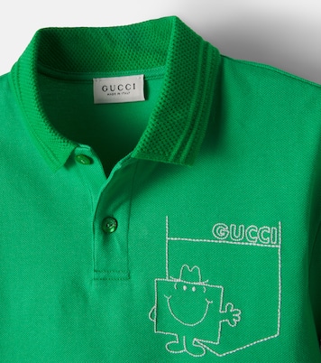 x Mr. Men Little Miss cotton-blend piqué polo shirt | Gucci Kids