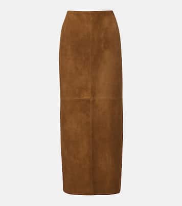 Selly suede midi skirt | Nour Hammour