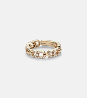 Move Link 18kt gold ring with diamonds | Messika