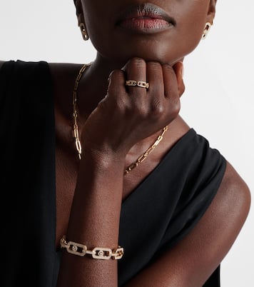 Move Link 18kt gold ring with diamonds | Messika