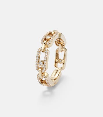 Move Link 18kt gold ring with diamonds | Messika