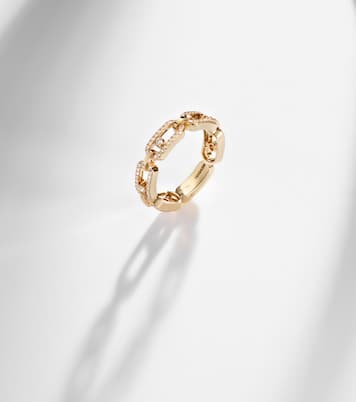 Move Link 18kt gold ring with diamonds | Messika