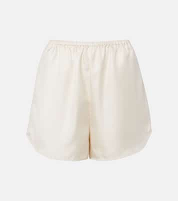 Cabo silk satin shorts | Loulou de Saison