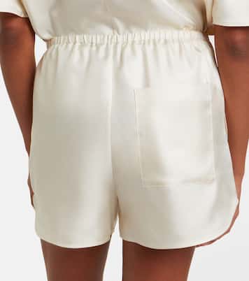 Cabo silk satin shorts | Loulou de Saison