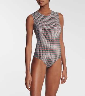 Houndstooth stretch-jersey bodysuit | Maison Margiela