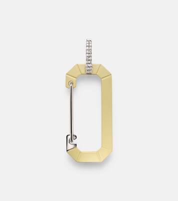 Chiara Big 18kt gold single earring with diamonds | Eéra