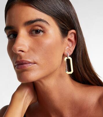 Chiara Big 18kt gold single earring with diamonds | Eéra