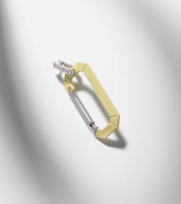 Chiara Big 18kt gold single earring with diamonds | Eéra