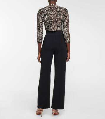 Cardigan en jacquard à motif léopard | Alaïa
