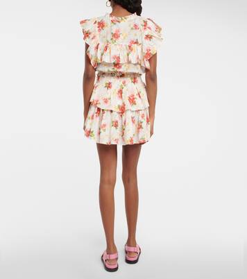 Nora floral cotton crop top | LoveShackFancy