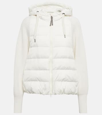 Wool and cashmere-blend knit jacket | Brunello Cucinelli