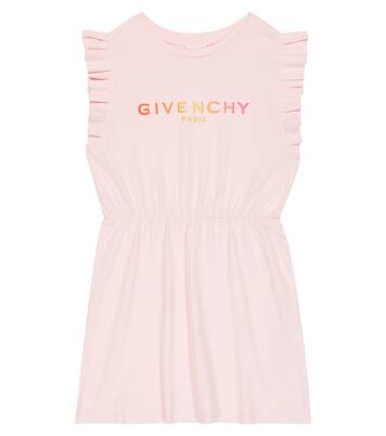 Ruffle-trimmed cotton dress | Givenchy Kids