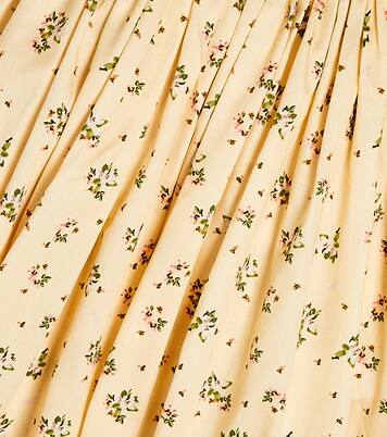 Printed lace-trimmed cotton dress | Paade Mode