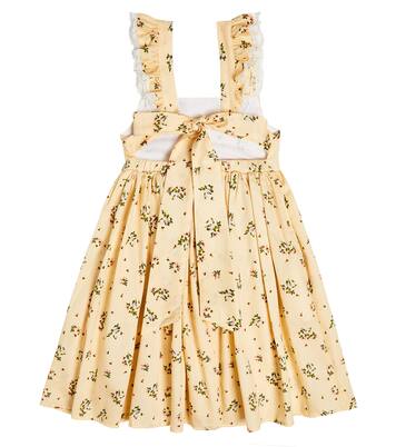 Printed lace-trimmed cotton dress | Paade Mode