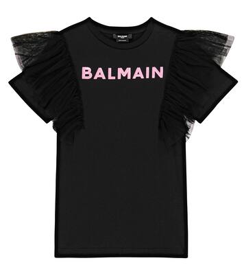 Cotton jersey T-shirt dress | Balmain Kids