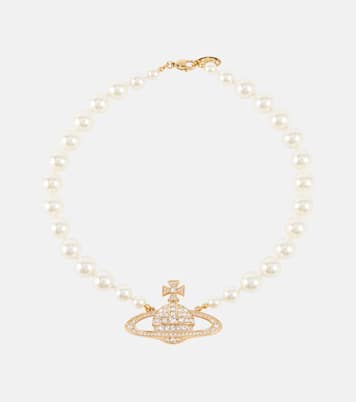 Choker Orb aus Zierperlen mit Kristallen | Vivienne Westwood