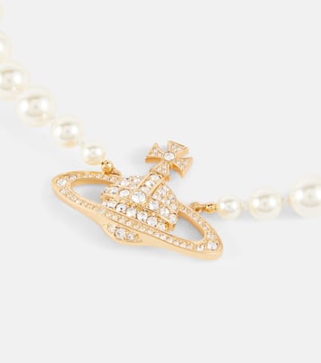 Choker Orb aus Zierperlen mit Kristallen | Vivienne Westwood