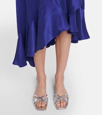 Pantoletten Penn aus Metallic-Leder | Malone Souliers