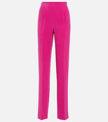 High-Rise-Hose aus Crêpe | Roland Mouret