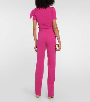 High-Rise-Hose aus Crêpe | Roland Mouret