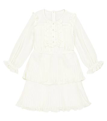 Pleated chiffon dress | Self-Portrait Kids
