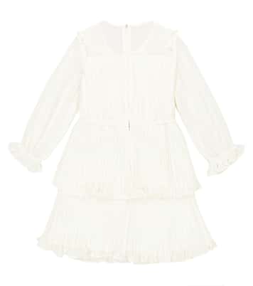 Pleated chiffon dress | Self-Portrait Kids